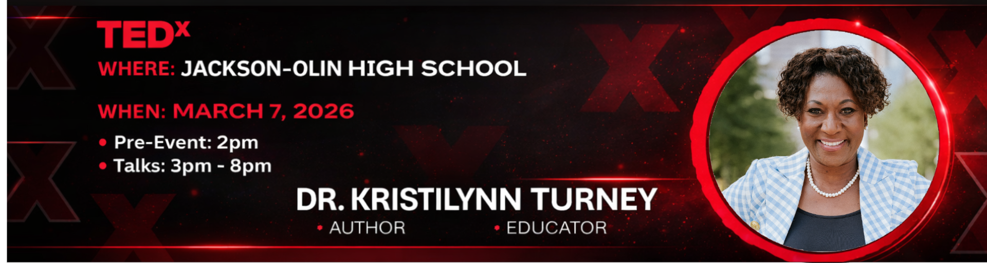 Dr. Kristilynn Turney TEDx Ensley Avenue ED March 7th 2026 at Jackson-Olin Highschool